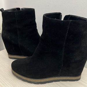 DKNY Black Wedge Booties Size 11